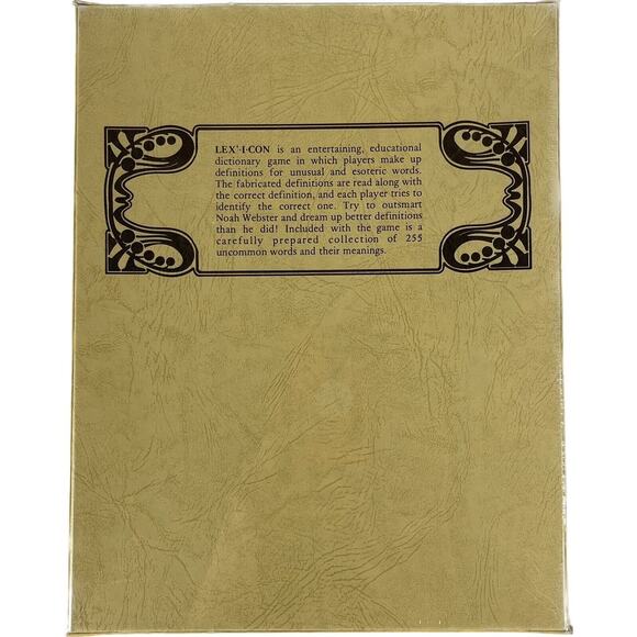 Vintage 1975 Lex-i-con Dictionary Game Sealed (Similar To Balderdash) Rare HTF - Picture 3 of 5